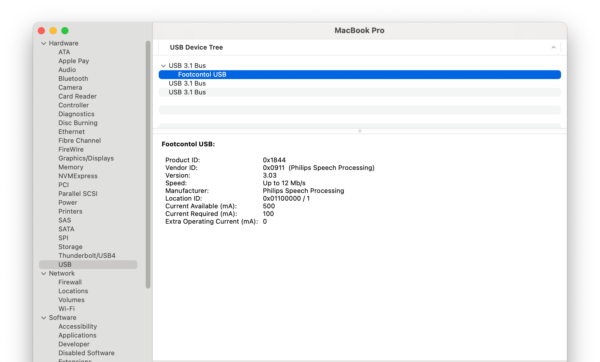 Finding USB Vendor and Product ID in macOS System Information